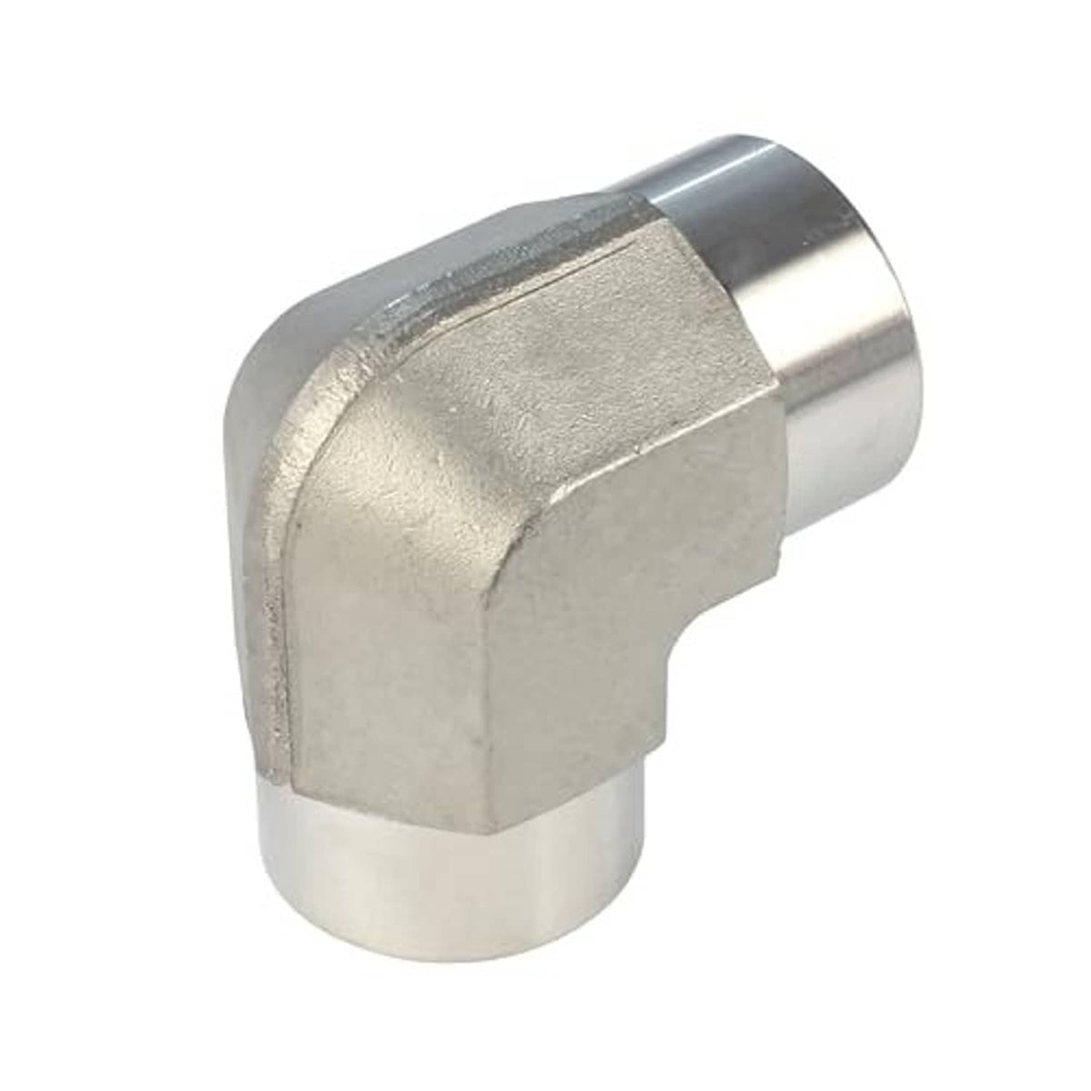 Stainless steel 90-degree elbow pipe fitting, external thread end and rounded bend
