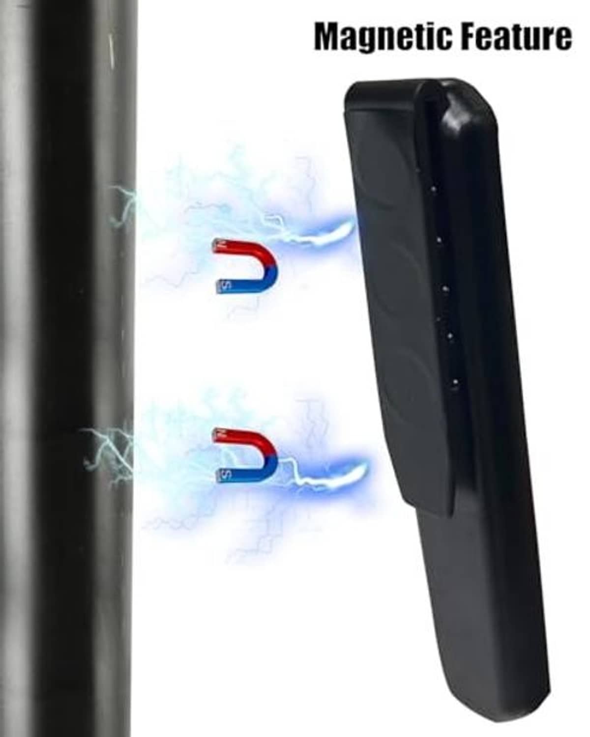 Magnetic LED light bar, black housing with magnetic attachment feature
