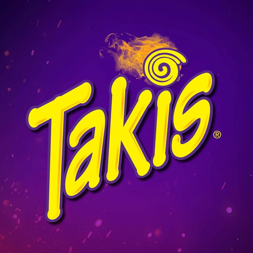 Takis logo with flame accent