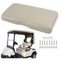 Light beige front seat bottom cushion with installation hardware for golf cart