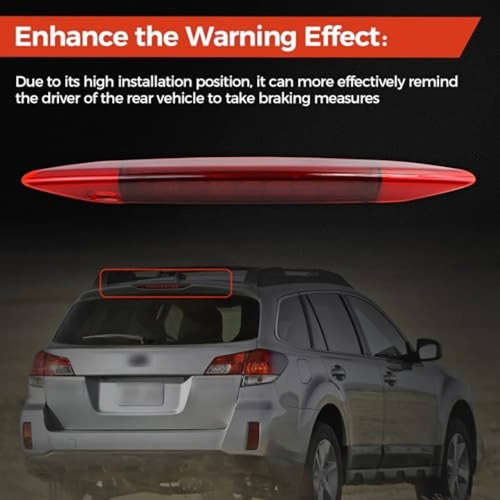 Red LED third brake light bar with clear front lens, profile close view