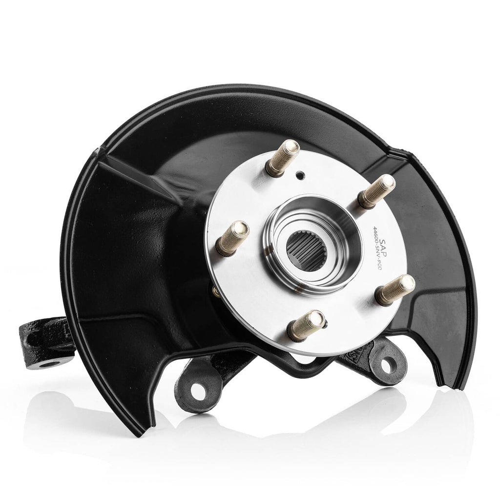 Wheel hub and brake backing plate assembly, front steering knuckle left side