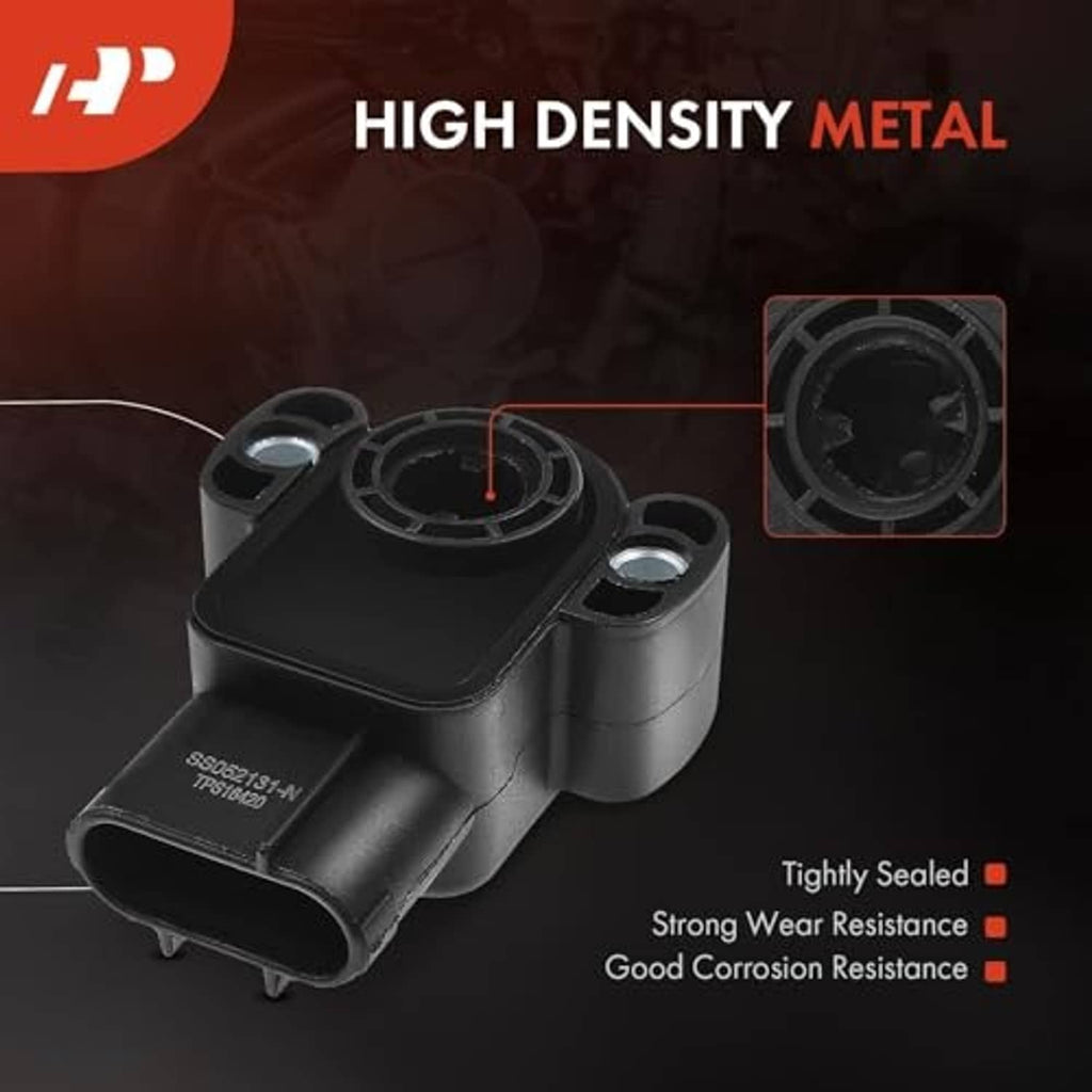 Throttle position sensor, black housing; high-density metal body inset