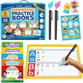 Kids grooved handwriting practice book set with reusable pen and writing practice page