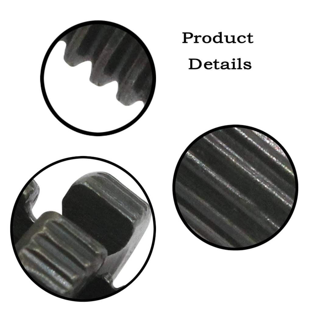 Brake cable adjuster screw nut details, close-up of ridged metal threads