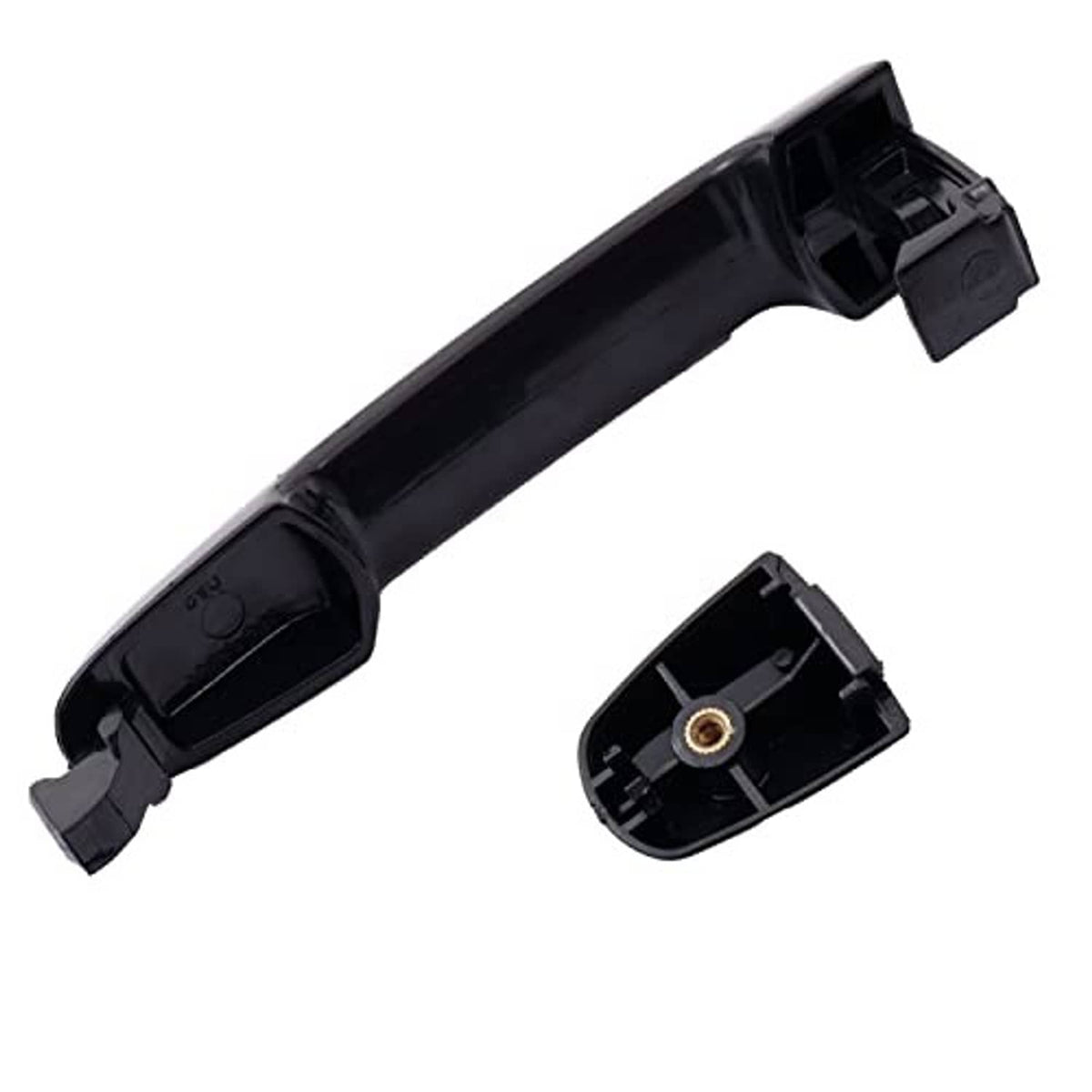 Rear exterior door handle with inner mounting bracket and visible screw hole