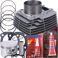ATV cylinder and piston top end rebuild kit with gasket set and piston assembly