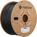 Black 3D printing filament spool on kraft core with tightly wound filament roll