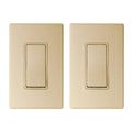 Champagne gold single-pole wall switch plate with rectangular rocker, matte finish