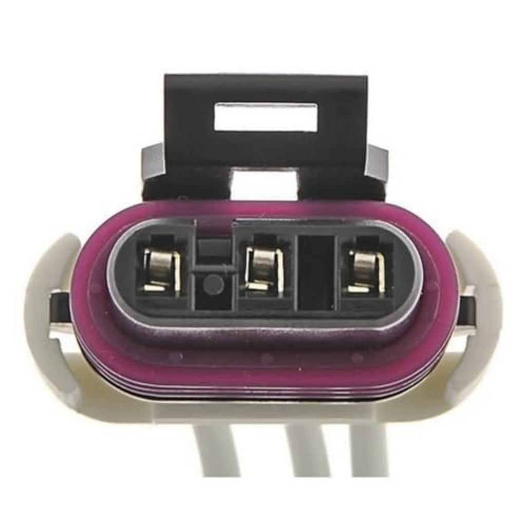 Throttle body actuator wiring pigtail connector, black inner block with visible terminal contacts
