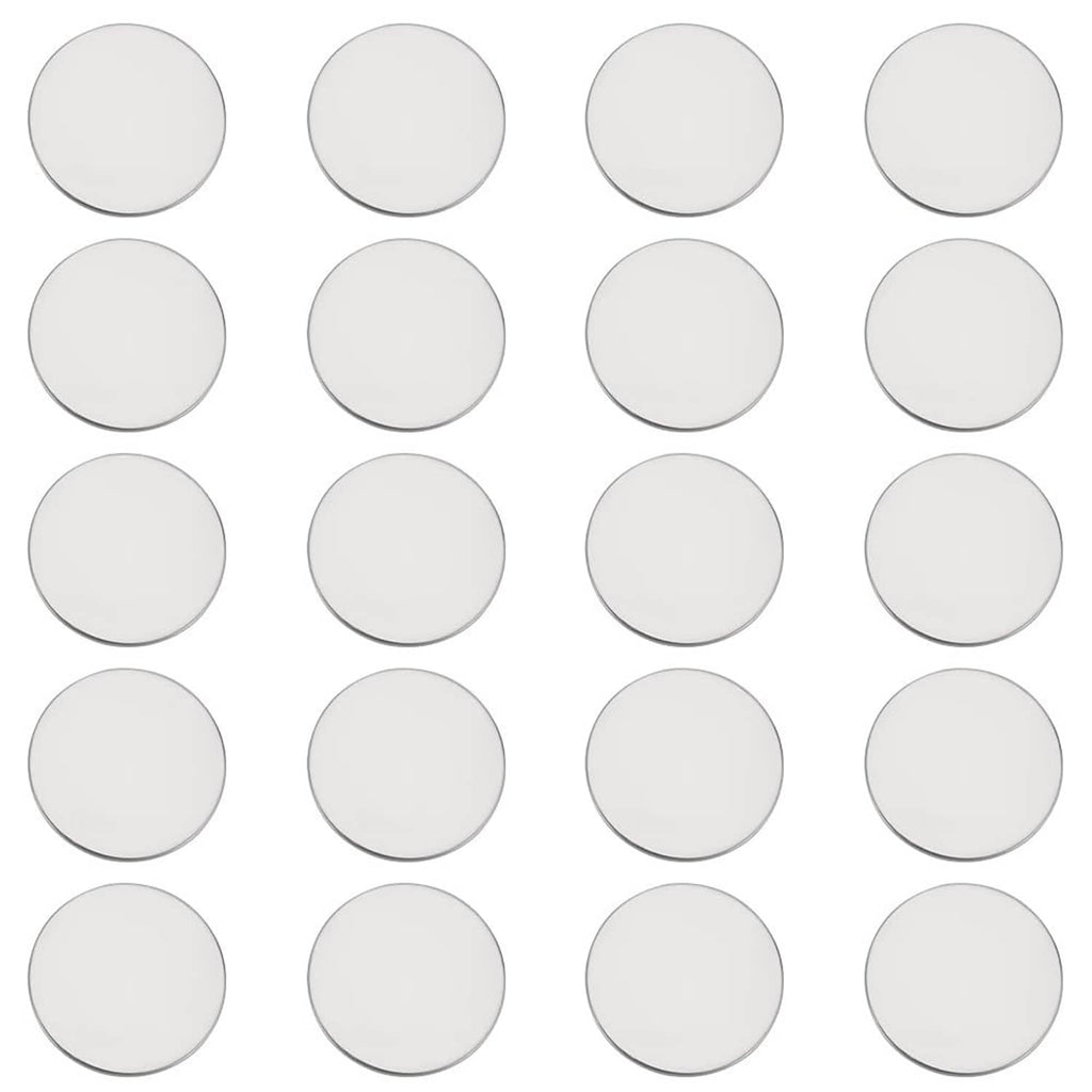 Set of round silver golf ball markers, blank face, metal coin style