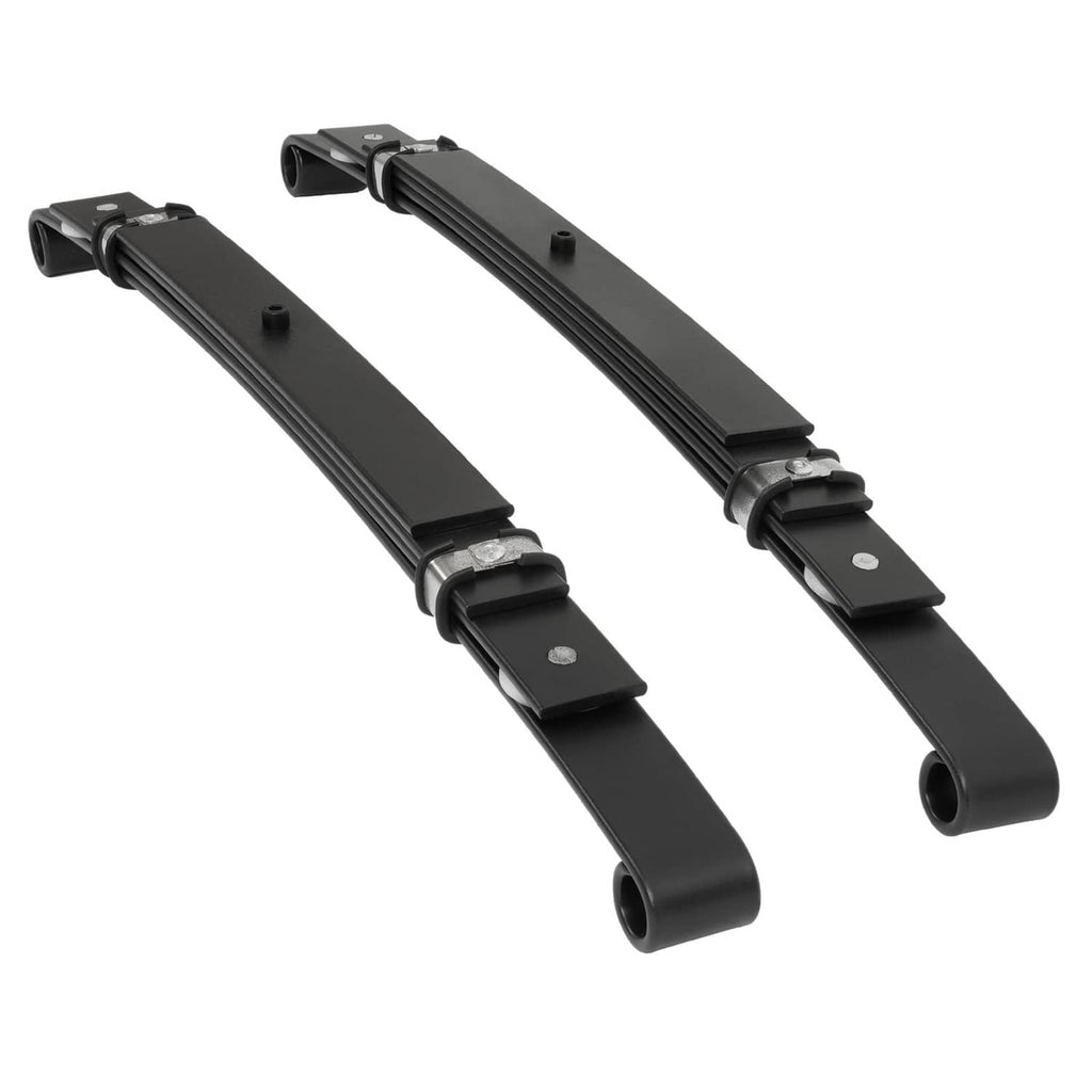 Black 4-leaf rear leaf spring pair with bolt-on mounting brackets