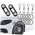 Black front bumper quick-release clips set with rubber rings, bolts, and nuts (12 pc)