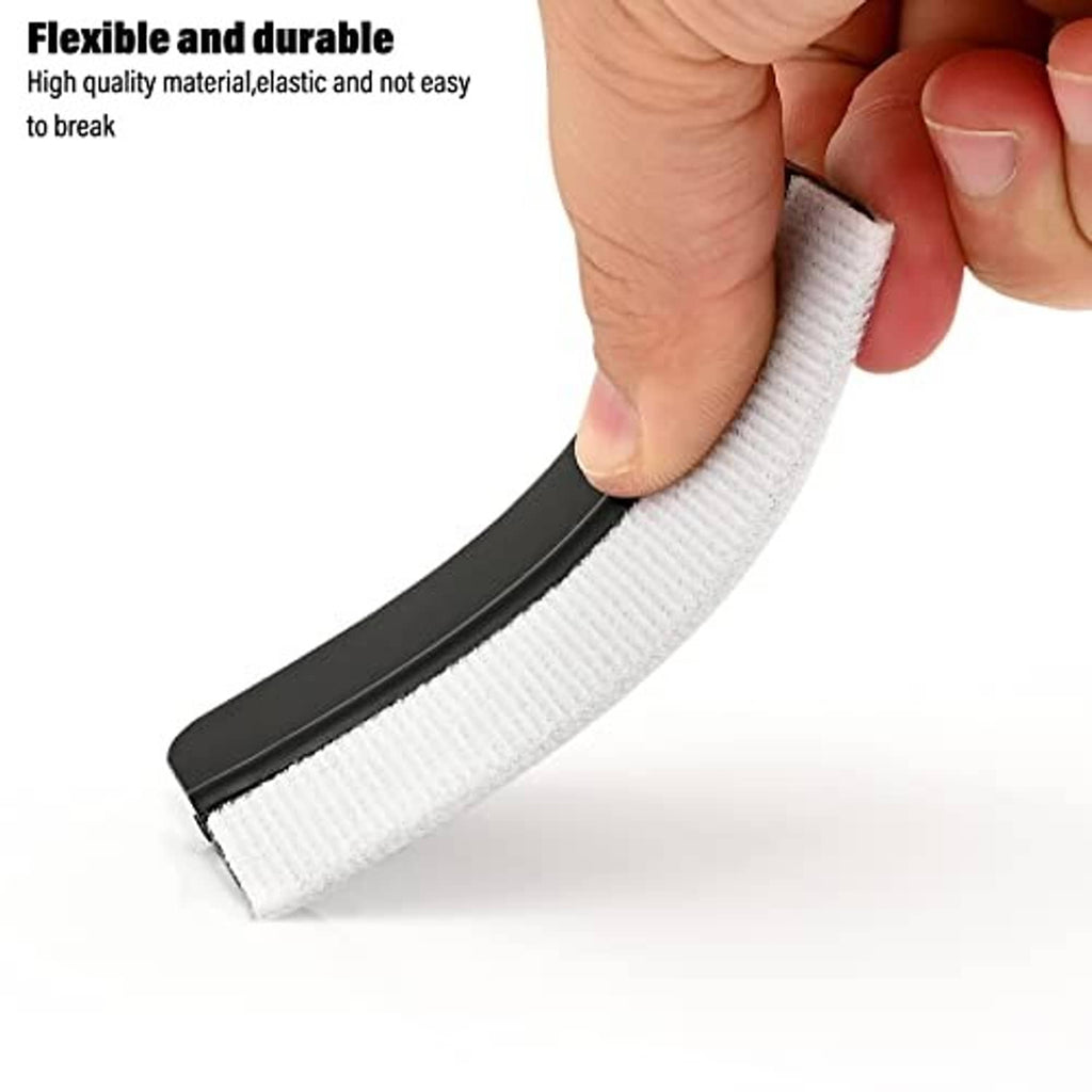 Flexible dark-black felt squeegee applicator with curved white backing strip