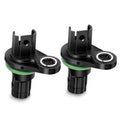 Set of 2 camshaft position sensors with black housings and green seal rings