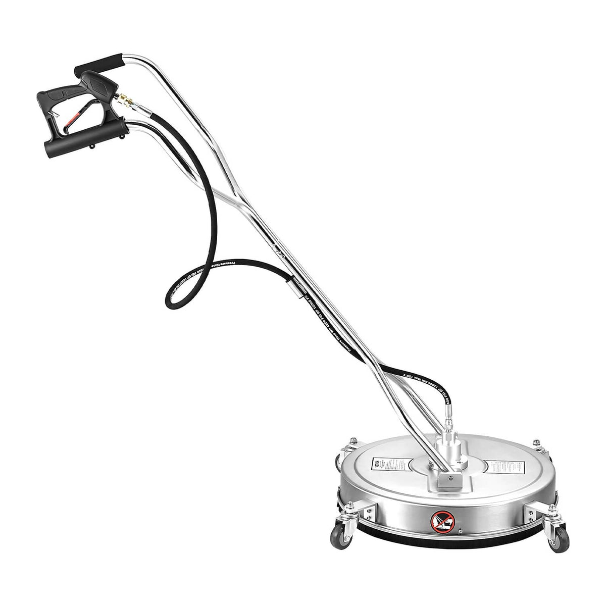 22 in pressure washer surface cleaner with dual handle and 4 caster wheels
