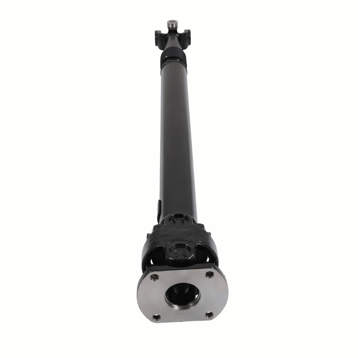 Front driveshaft prop shaft flange yoke with black housing and silver mounting face