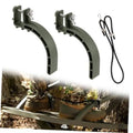 Gray climbing stirrups with mounting brackets and black rope set of two