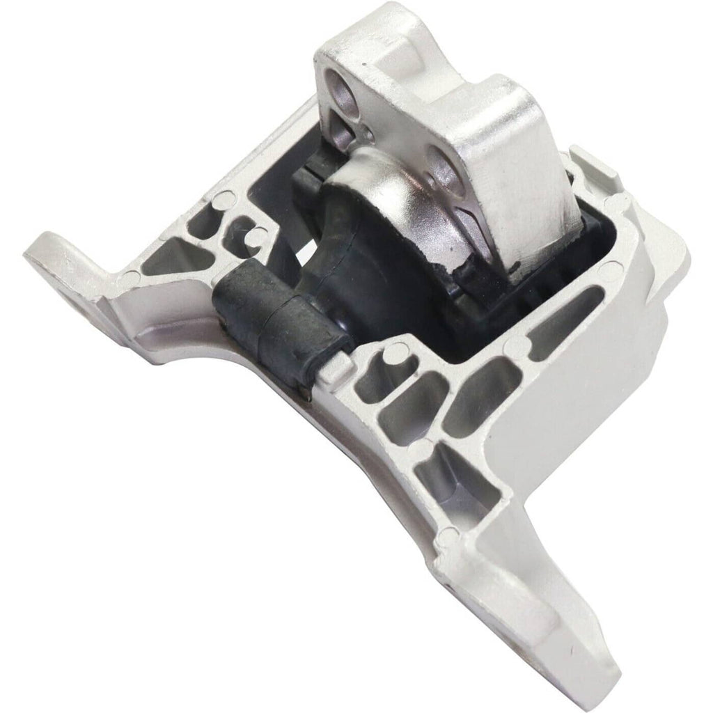 Front engine motor mount with silver housing and black rubber bushing