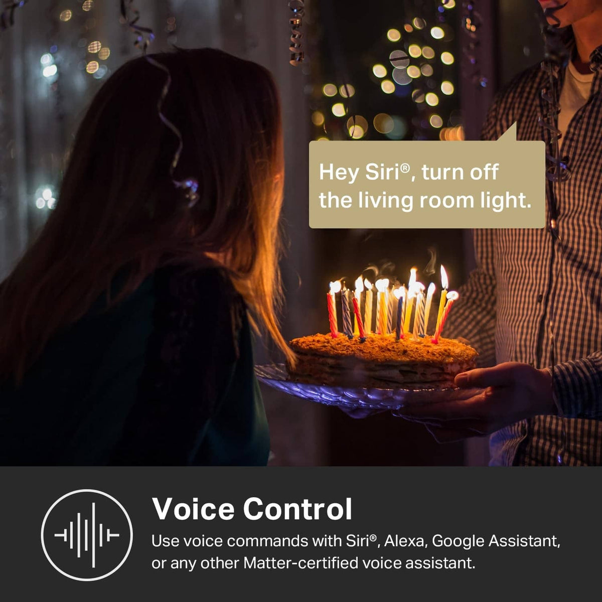 Smart light switch voice control feature with Siri-style prompt for turning lights off