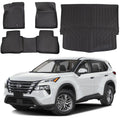 Black waterproof floor mat set with rear cargo liner, 4-piece set for Nissan Rogue