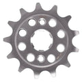 13-tooth front sprocket for 520 chain, dark gray steel with mounting holes