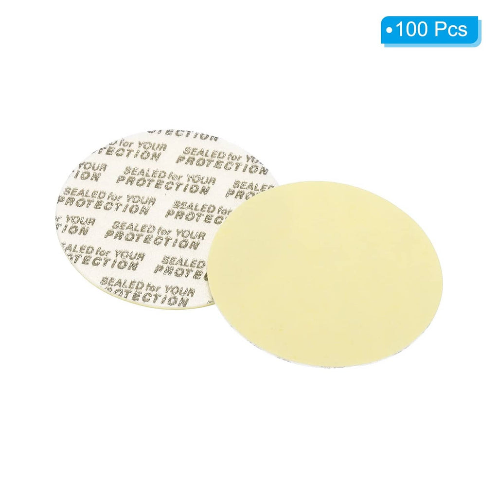Foam lid liner discs, printed and plain white sides, 36mm pack of 100 pieces