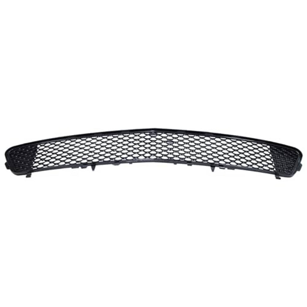 Front bumper lower grille, curved black honeycomb mesh panel