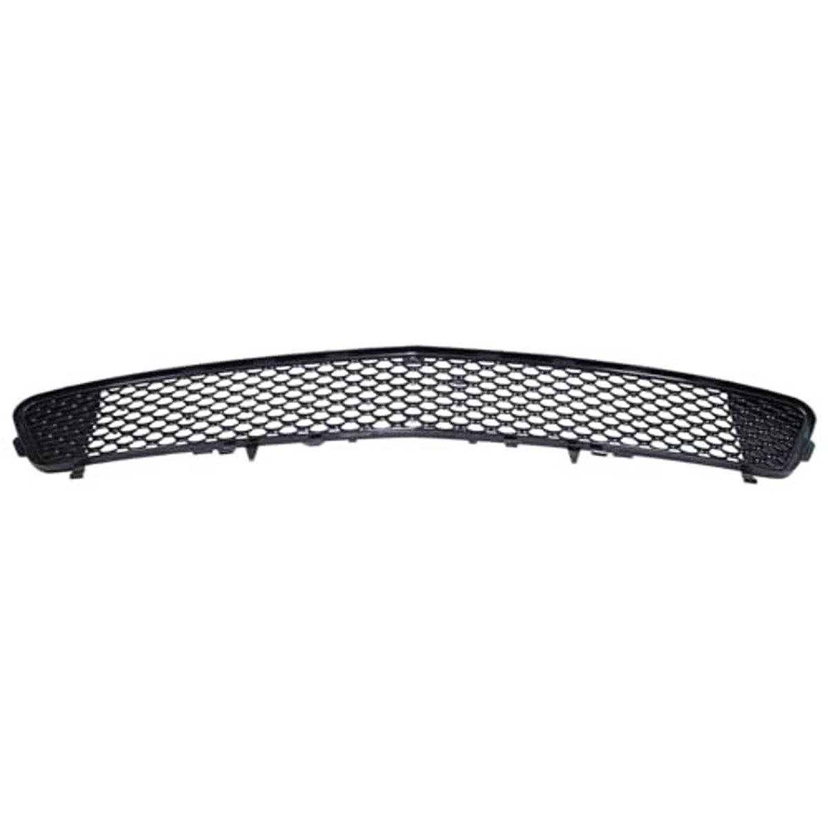 Front bumper lower grille, curved black honeycomb mesh panel