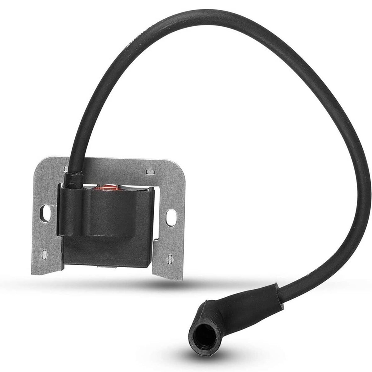 Ignition module with black coil unit, red terminal highlight and spark plug wire boot