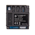 Black DC 12V receiver controller module with terminal ports and mounting holes