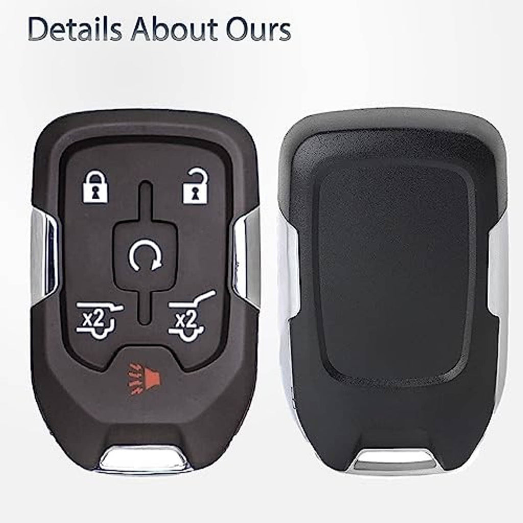 Black key fob shell case front and back sides with textured grip
