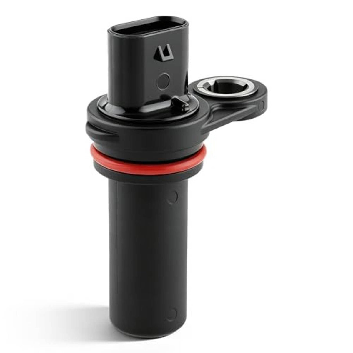 Crankshaft position sensor with mounting flange and black housing