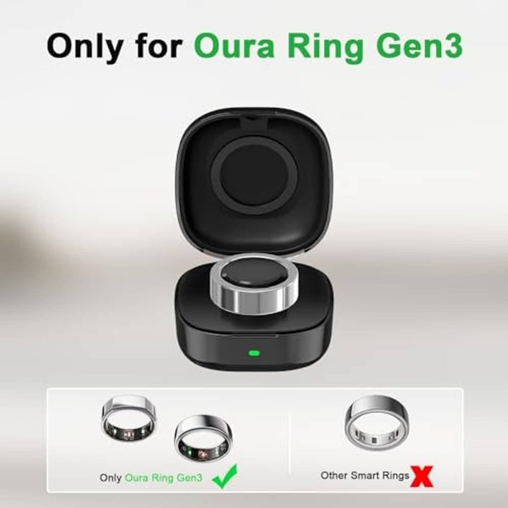 Black wireless charging case with metal charging contact on open dock, lid closed