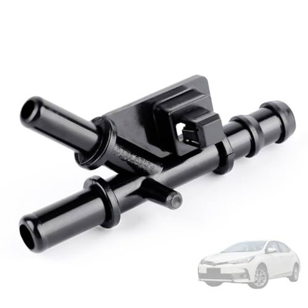 Black water pipe joint with twin hose fittings and side mounting bracket