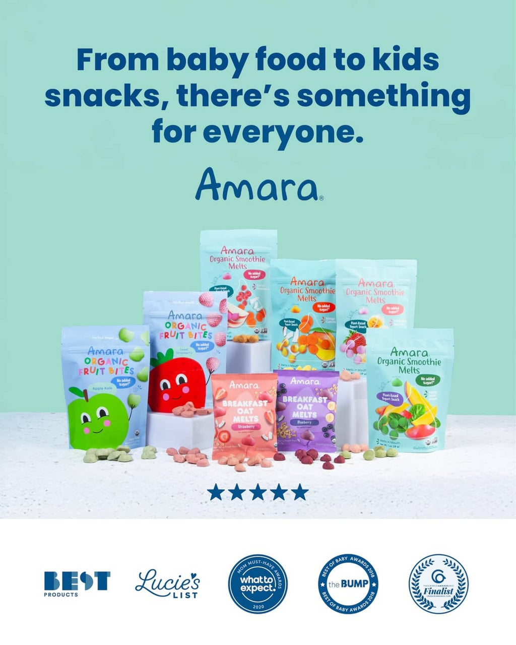 Assorted snack packs and single-serve pouches featuring oat melts