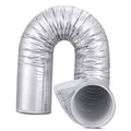 Silver insulated portable AC hose sleeve with curved ends and Velcro strap