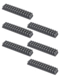 Set of 6 dark gray silicone 3D printer nozzle cleaning brushes with raised bristles