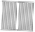 Stainless infrared grill emitter grates, vertical ribbed panels, two-piece set