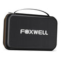 FOXWELL hard-shell carrying case, black textured fabric with carry handle and logo