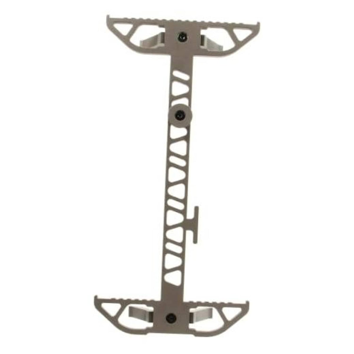 Brown 3-in-1 anti-slip aluminum tree climbing stick with top and bottom steps.