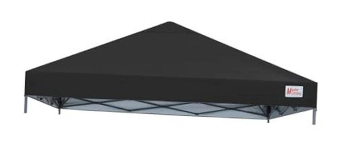 Replacement pop-up canopy top, black cover with silver-coated underside mesh