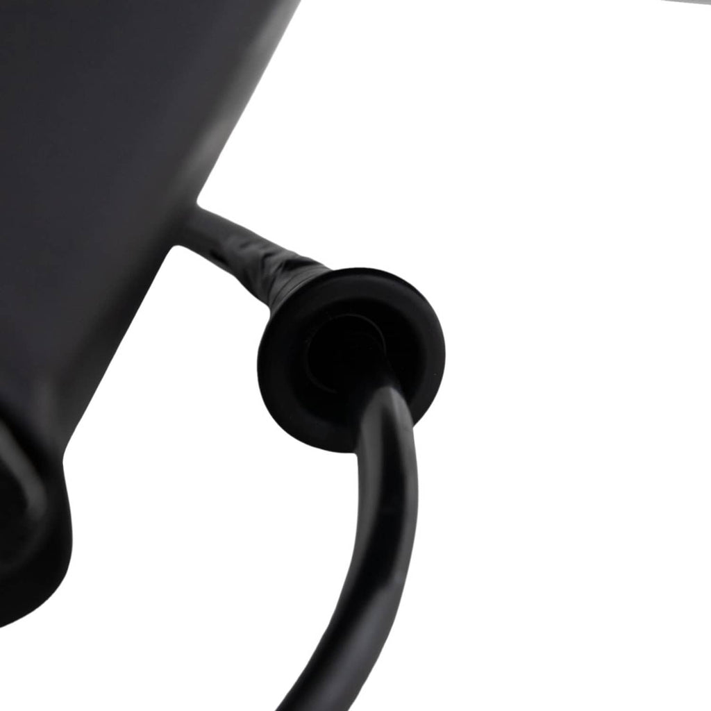 Heated passenger side mirror arm with circular mounting opening