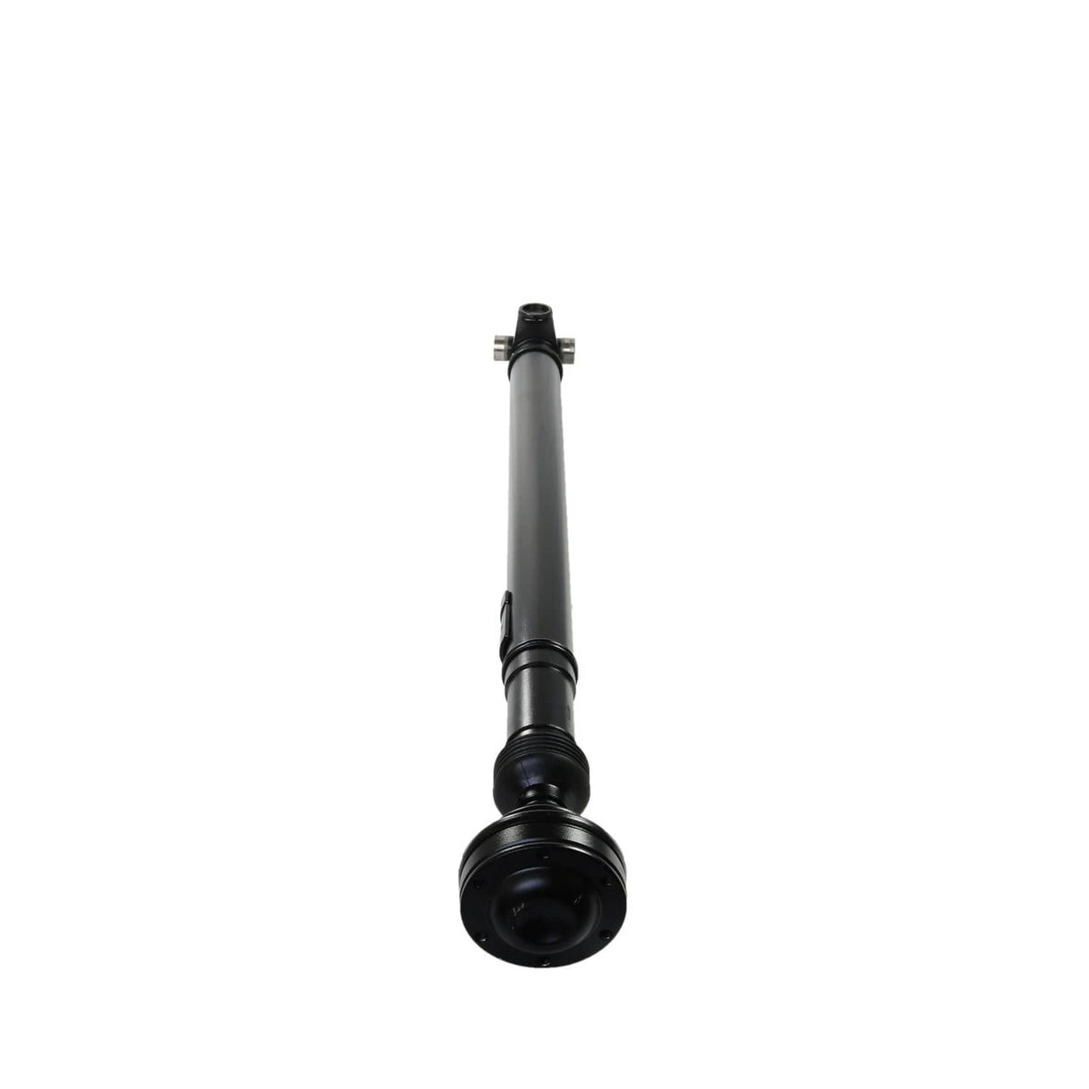 Front drive shaft propeller shaft end bushing and flange, black finish.