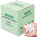 LEEXAYAH compressed towel box, mint green, 100-count disposable towels