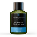 Lavender pre-shave oil bottle with black cap, The Art of Shaving, 2 fl oz.