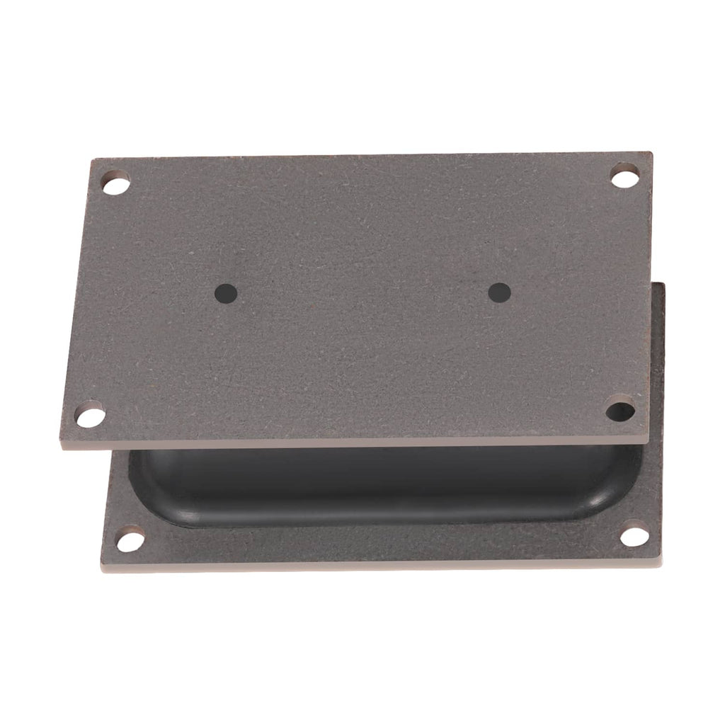 Rubber shock mount isolator front view with top plate holes and bottom rubber damper