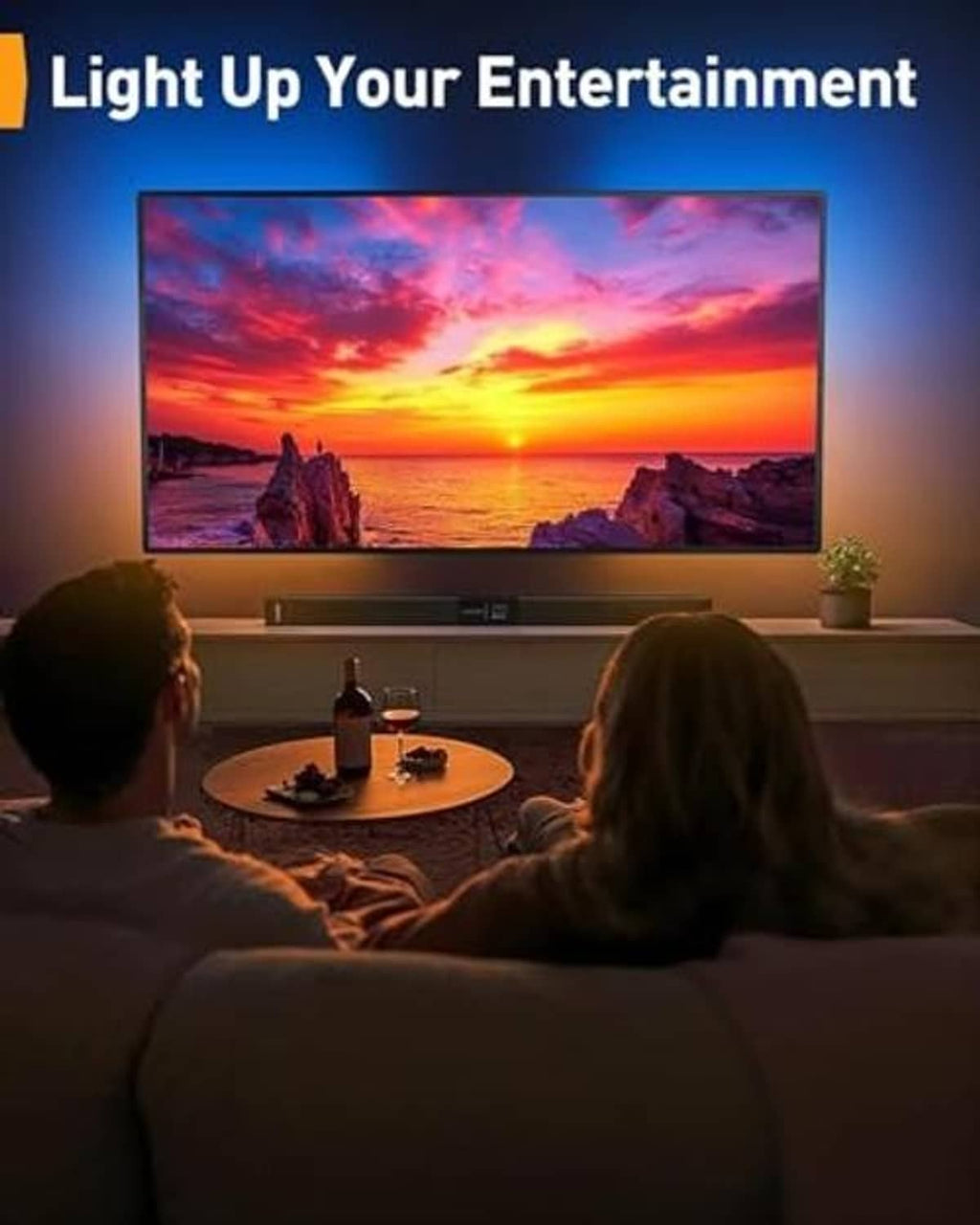 Full-motion TV wall mount with flat-screen TV installed on a wall