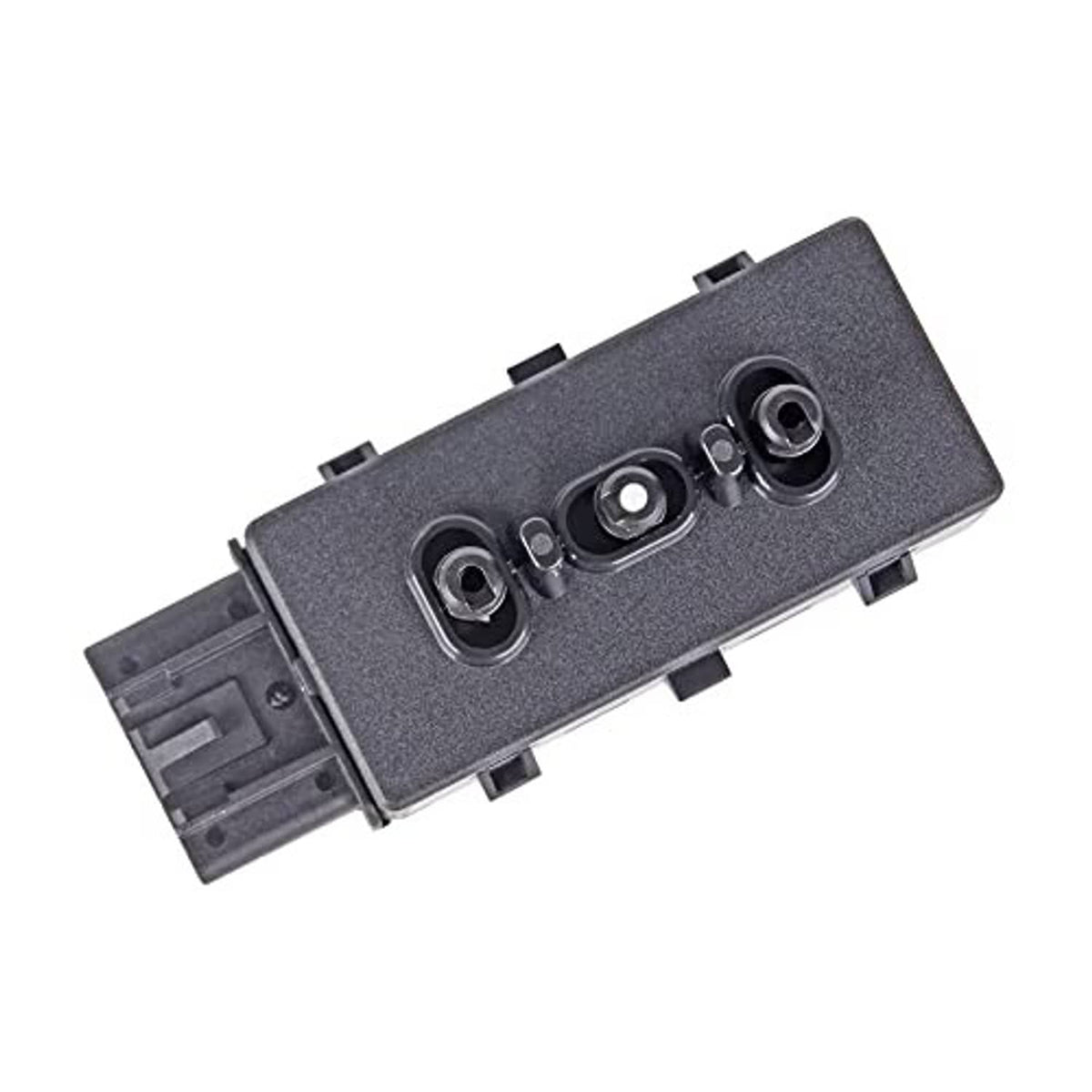 6-way power seat adjustment switch underside with round ports, dark gray base
