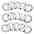 Set of aluminum oil drain plug crush washers, multiple silver gaskets